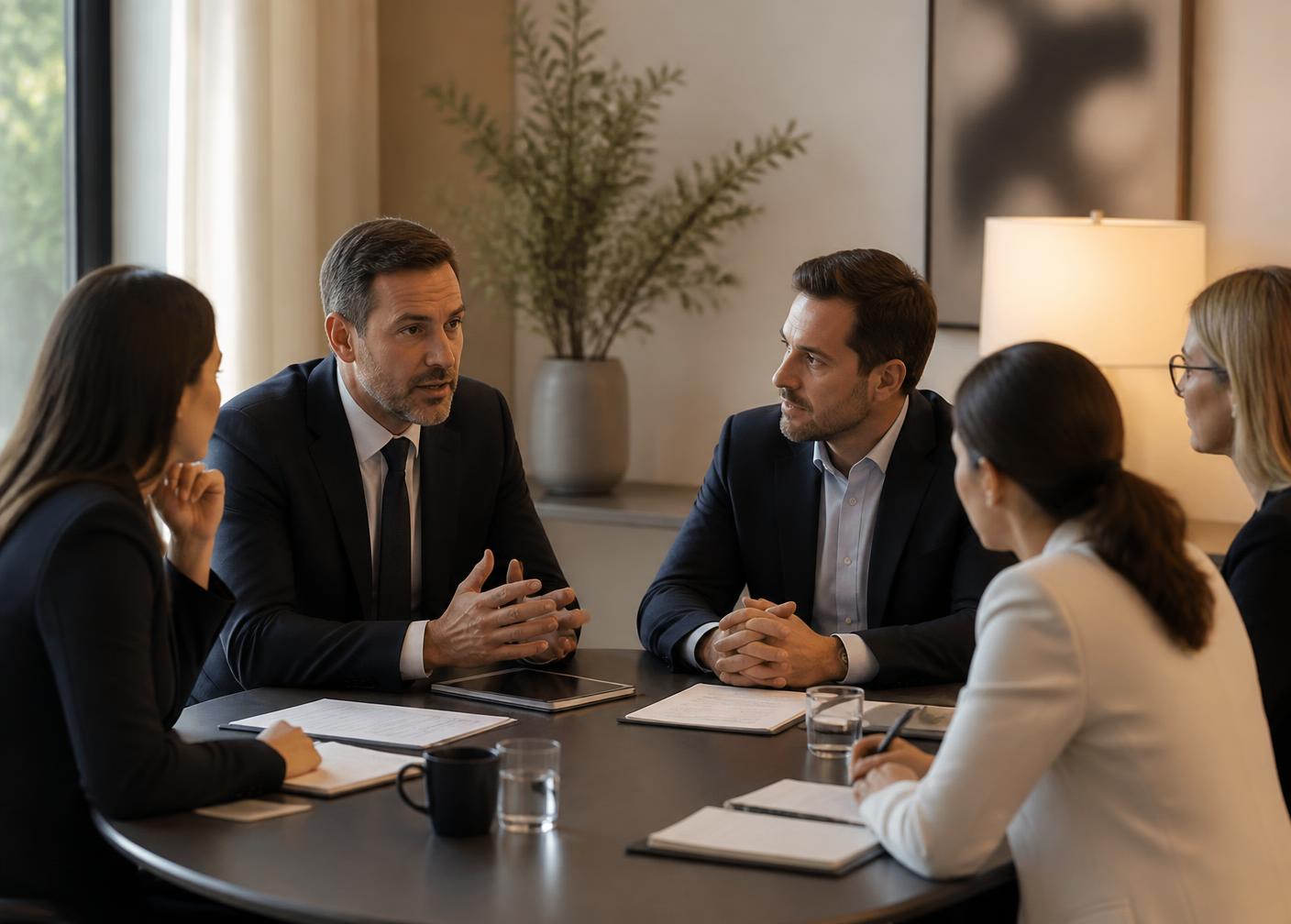 Consultores de Sherpa en sesión de trabajo con un equipo directivo